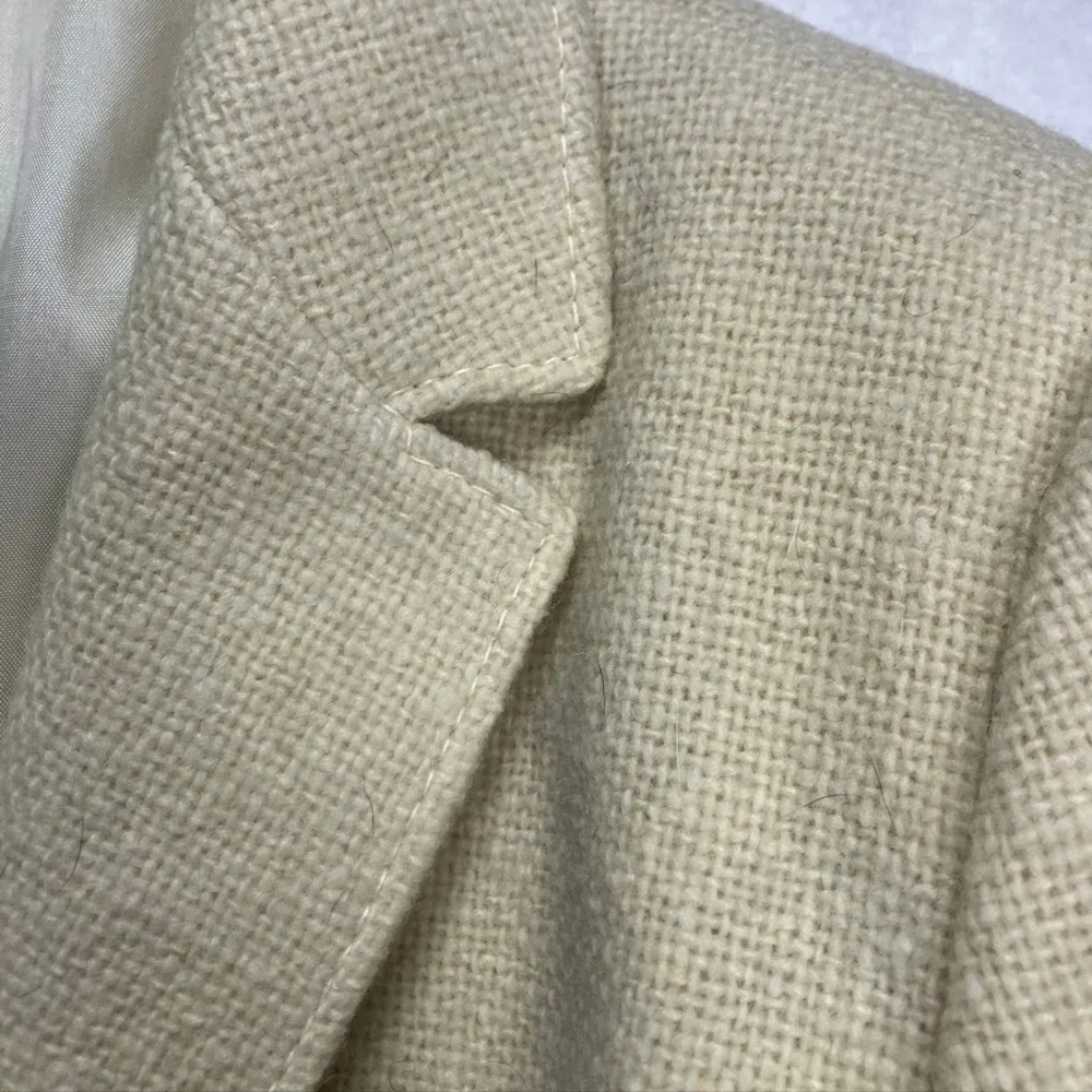 Vintage Dorene Donegal Tweed Wool Blazer Women's 12‎ Cream Ireland Pure New wool